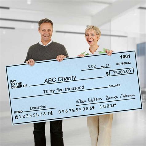 oversized novelty cheque